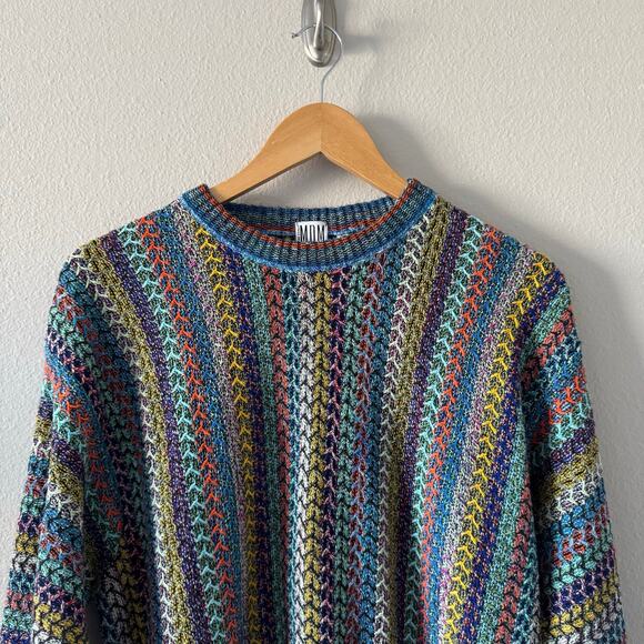 Vintage Mondo di Marco M.D.M Mens Sweater Abstract Made in Italy Sz LARGE (52) - Picture 3 of 13